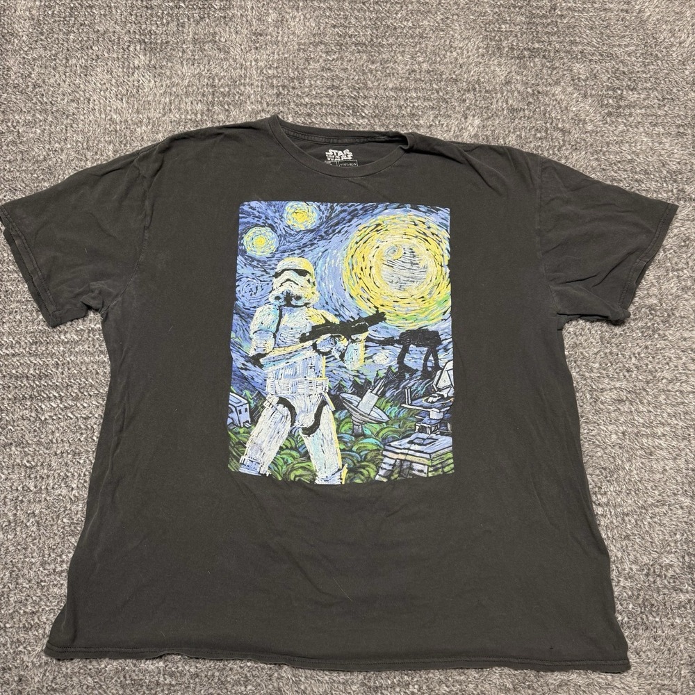 Disney Star Wars Van Gogh Starry Night Stormtrooper Graphic T-shirt Size 2XL‎